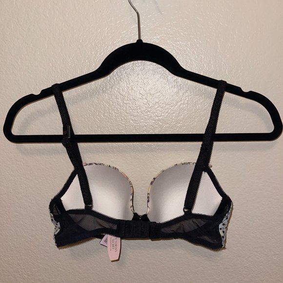 NWT Victoria’s Secret Dream Angels Floral Swiss Dot Lace Lightly Lined Demi Bra - Picture 6 of 9